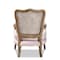 Baxton Studio Vallea Pink Velvet Upholstered White-Washed Oak Wood Armchair 156-9493 - alternate 2